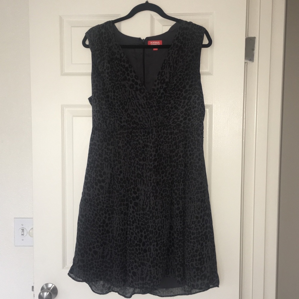 Black and grey print dress